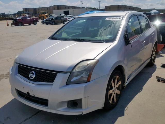 3N1AB6AP6CL740238 - 2012 NISSAN SENTRA 2.0 SILVER photo 2