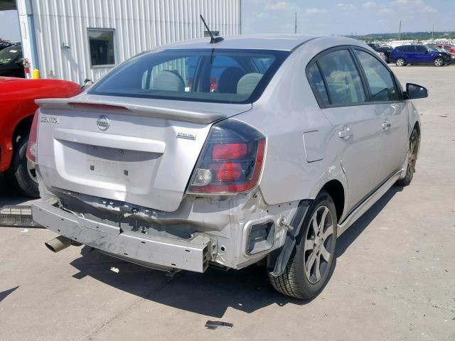 3N1AB6AP6CL740238 - 2012 NISSAN SENTRA 2.0 SILVER photo 4