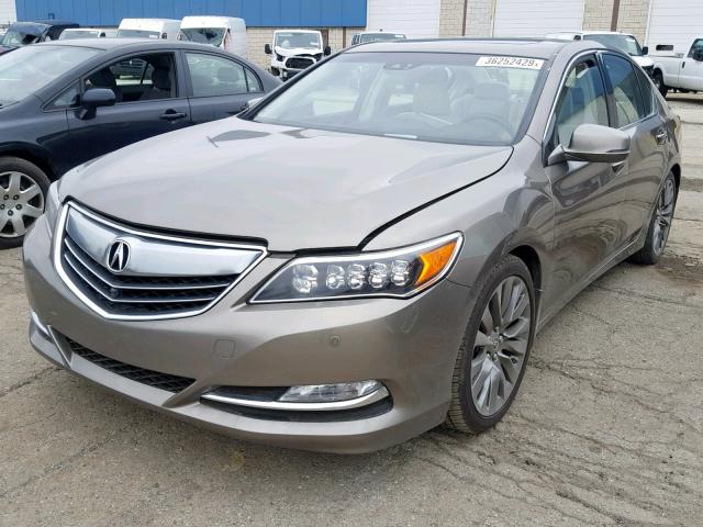 JH4KC1F98GC000069 - 2016 ACURA RLX ADVANC TAN photo 2