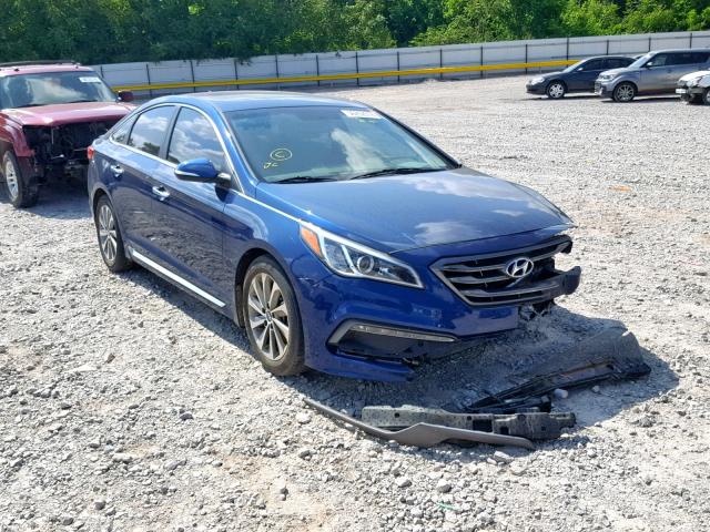 5NPE34AFXHH469523 - 2017 HYUNDAI SONATA SPO BLUE photo 1