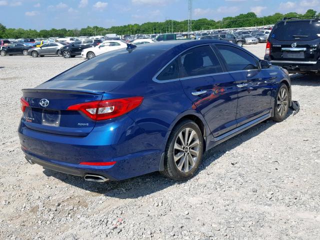 5NPE34AFXHH469523 - 2017 HYUNDAI SONATA SPO BLUE photo 4