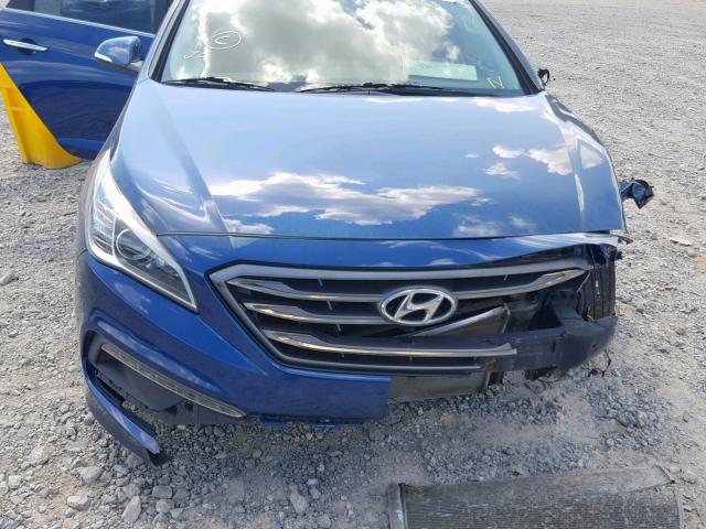 5NPE34AFXHH469523 - 2017 HYUNDAI SONATA SPO BLUE photo 7