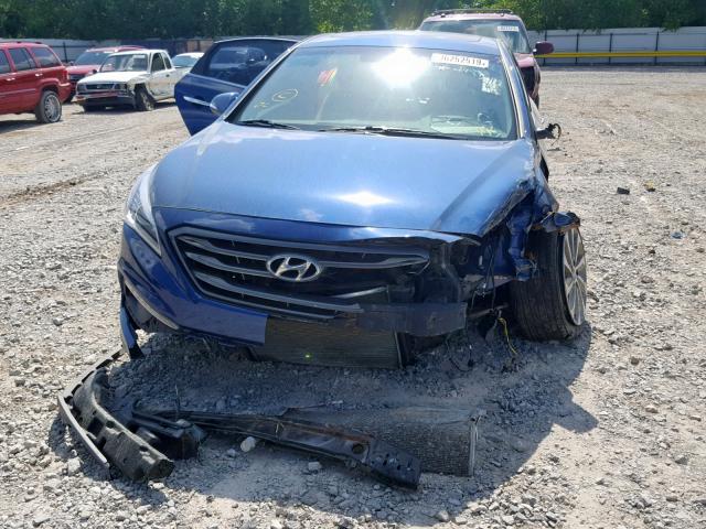 5NPE34AFXHH469523 - 2017 HYUNDAI SONATA SPO BLUE photo 9