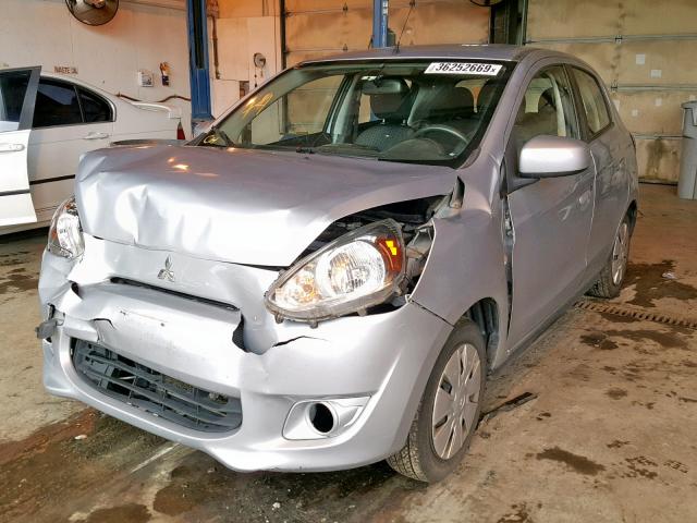 ML32A3HJ3EH006374 - 2014 MITSUBISHI MIRAGE DE GRAY photo 2