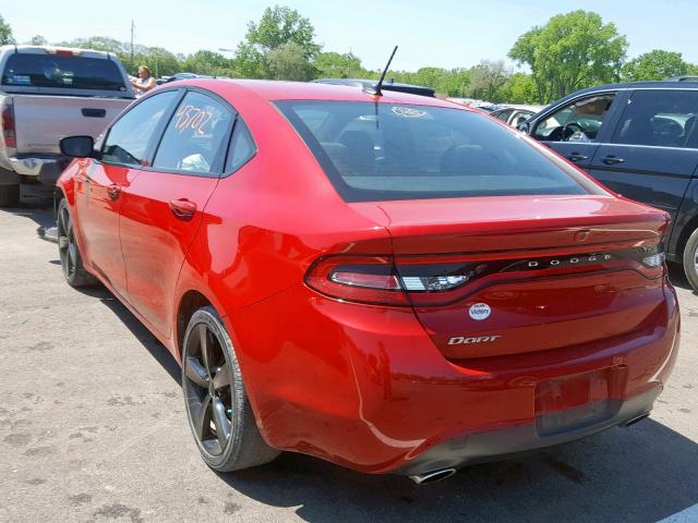 1C3CDFBB3GD578538 - 2016 DODGE DART SXT RED photo 3