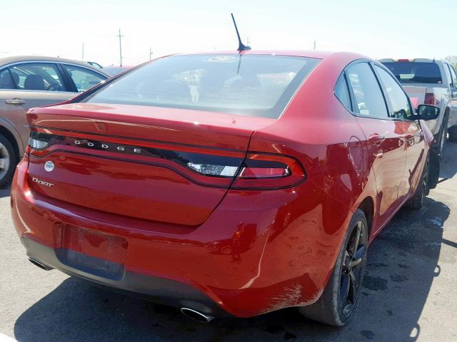 1C3CDFBB3GD578538 - 2016 DODGE DART SXT RED photo 4