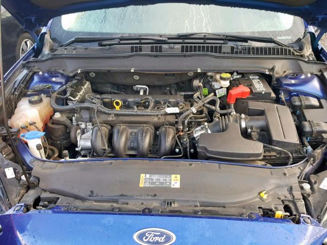 3FA6P0G79GR343124 - 2016 FORD FUSION S BLUE photo 7