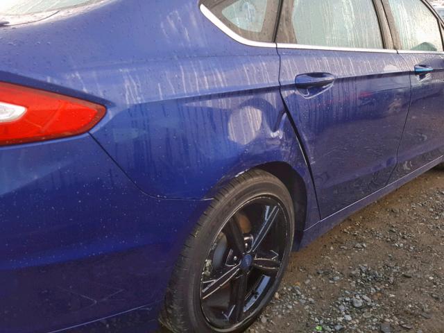 3FA6P0G79GR343124 - 2016 FORD FUSION S BLUE photo 9