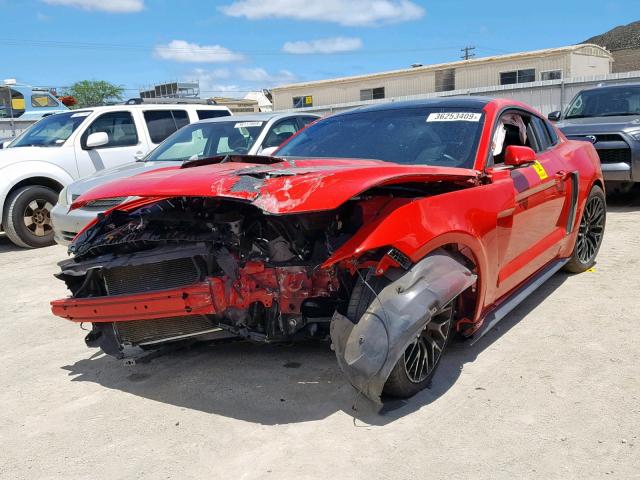 1FA6P8CF7F5431750 - 2015 FORD MUSTANG GT RED photo 2