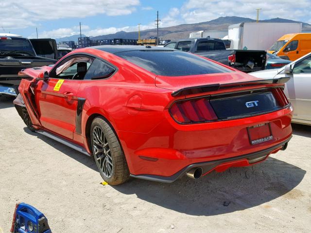 1FA6P8CF7F5431750 - 2015 FORD MUSTANG GT RED photo 3