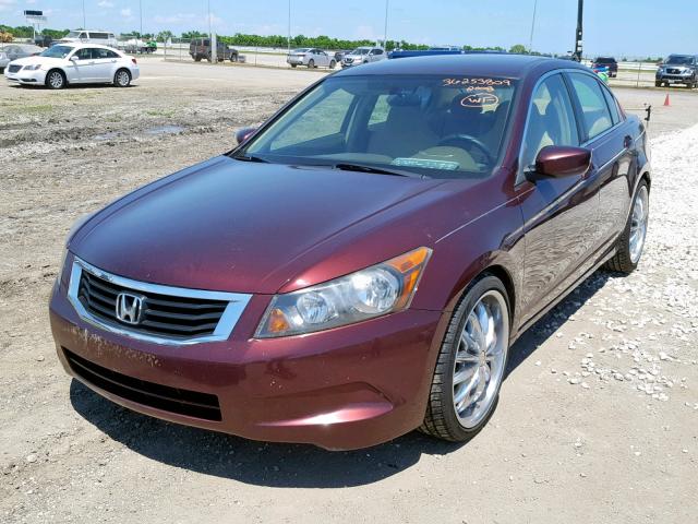 JHMCP26488C027485 - 2008 HONDA ACCORD LXP MAROON photo 2