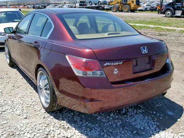 JHMCP26488C027485 - 2008 HONDA ACCORD LXP MAROON photo 3