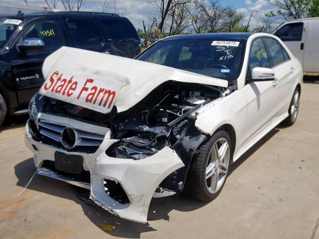 WDDHF5KB7EA915089 - 2014 MERCEDES-BENZ E 350 WHITE photo 2