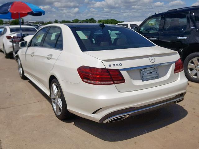 WDDHF5KB7EA915089 - 2014 MERCEDES-BENZ E 350 WHITE photo 3