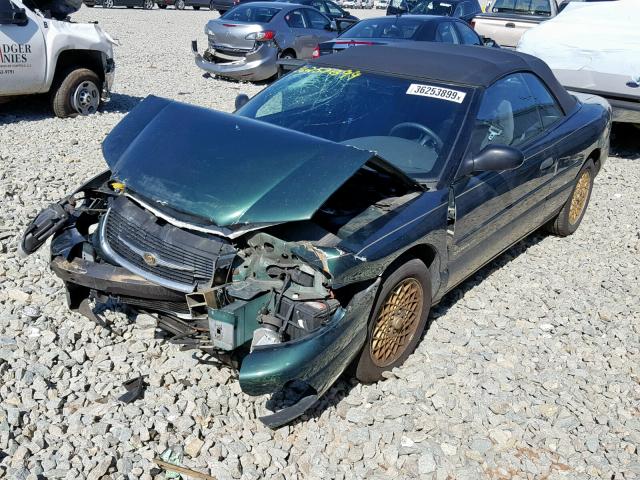 3C3EL45H2XT566438 - 1999 CHRYSLER SEBRING JX GREEN photo 2