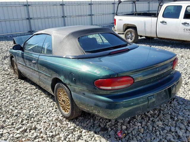 3C3EL45H2XT566438 - 1999 CHRYSLER SEBRING JX GREEN photo 3