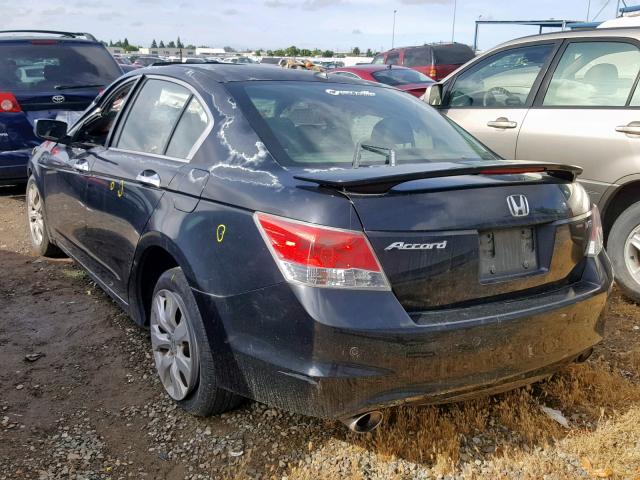 1HGCP36848A043867 - 2008 HONDA ACCORD EXL BLACK photo 3