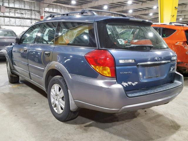 4S4BP61C257372563 - 2005 SUBARU LEGACY OUT BLUE photo 3