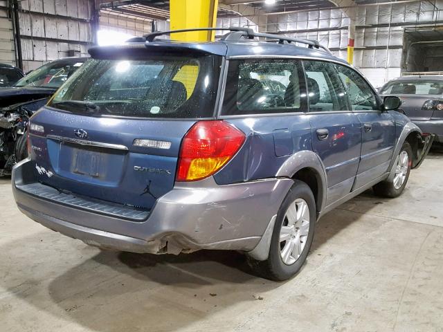 4S4BP61C257372563 - 2005 SUBARU LEGACY OUT BLUE photo 4