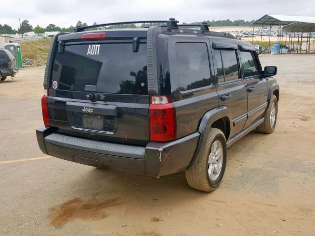 1J8HH48N46C253843 - 2006 JEEP COMMANDER BLACK photo 4