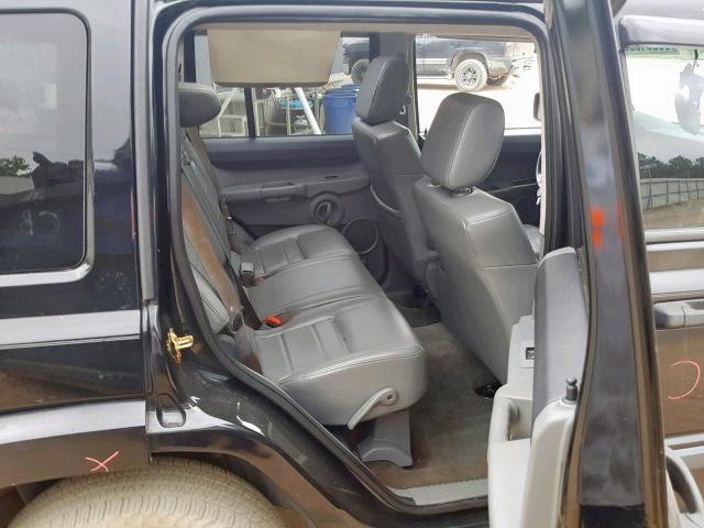1J8HH48N46C253843 - 2006 JEEP COMMANDER BLACK photo 6