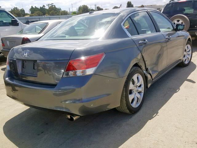 1HGCP2F86AA096747 - 2010 HONDA ACCORD EXL GRAY photo 4