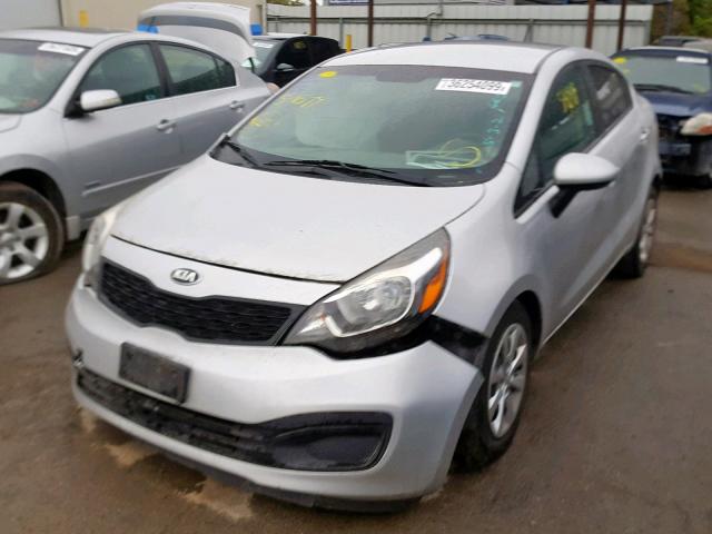 KNADM4A38F6502960 - 2015 KIA RIO LX GRAY photo 2