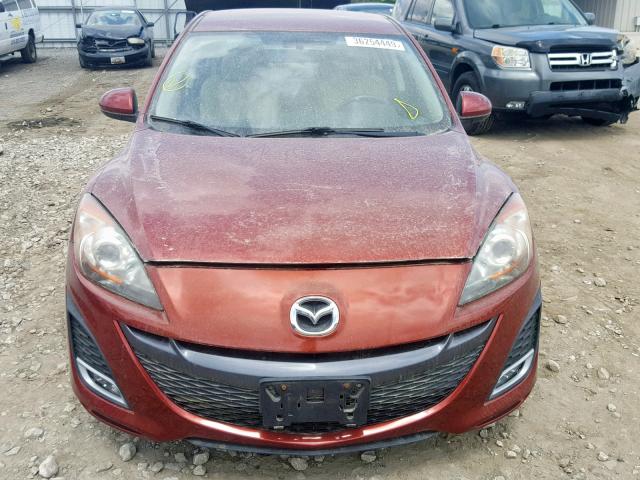 JM1BL1U60B1412999 - 2011 MAZDA 3 S RED photo 9