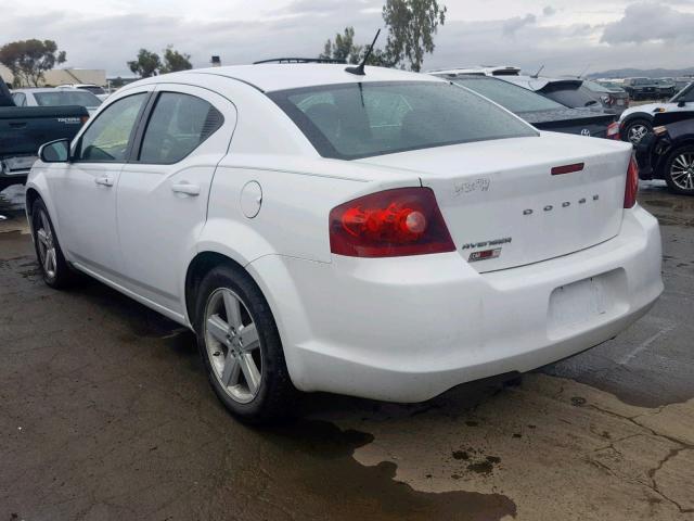 1B3BD1FB2BN586624 - 2011 DODGE AVENGER MA WHITE photo 3