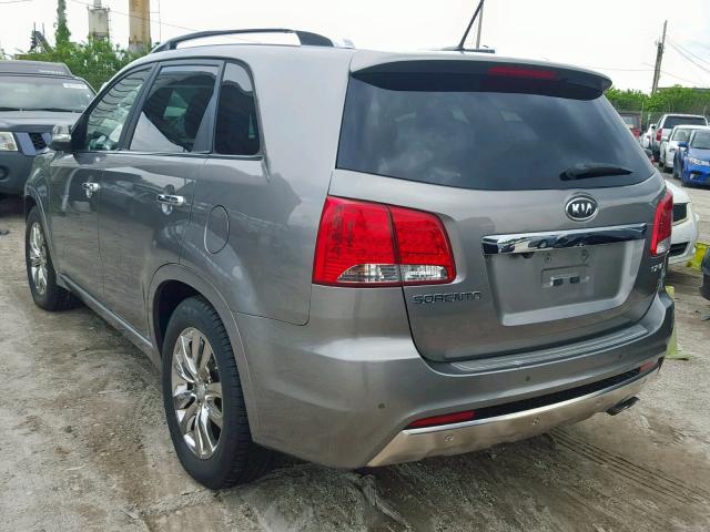 5XYKW4A22CG272658 - 2012 KIA SORENTO SX GRAY photo 3