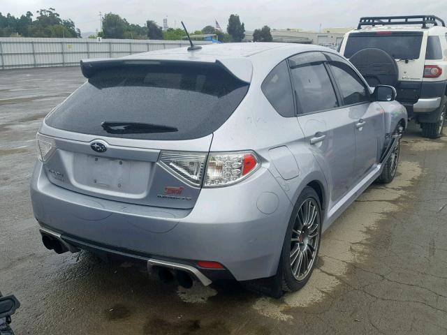 JF1GR8H66DL206705 - 2013 SUBARU IMPREZA WR SILVER photo 4