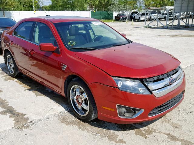 3FAHP0JG2AR214702 - 2010 FORD FUSION SEL RED photo 1