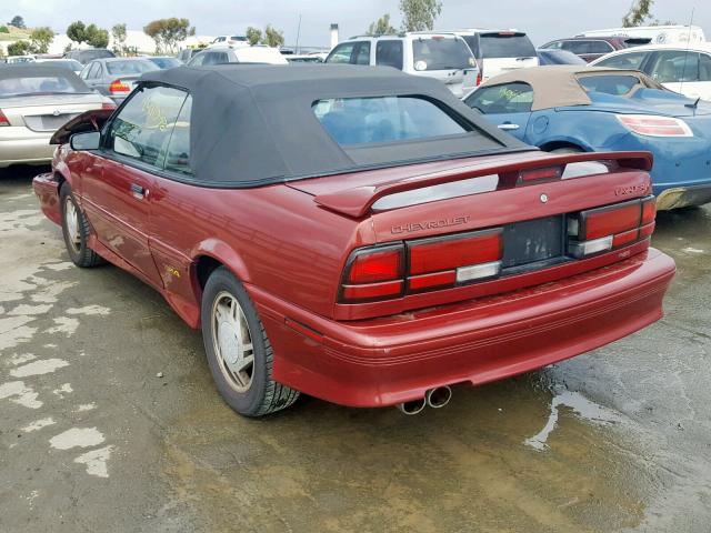 1G1JF34T2P7307429 - 1993 CHEVROLET CAVALIER Z MAROON photo 3