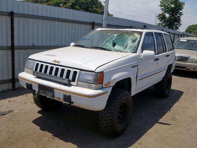 1J4GZ78Y8SC652092 - 1995 JEEP GRAND CHER WHITE photo 2