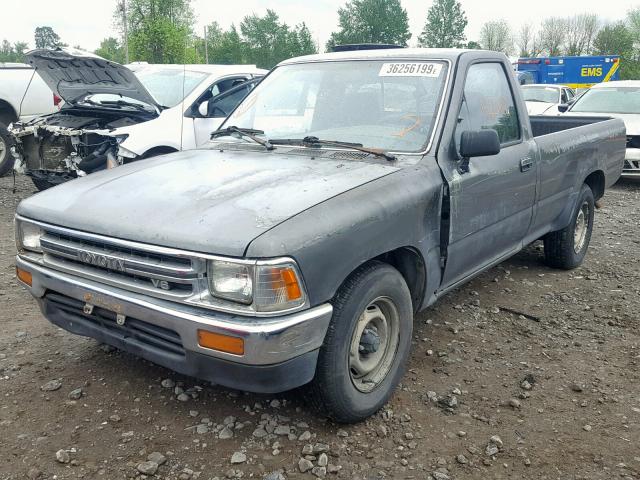 JT4VN82D7K0002594 - 1989 TOYOTA PICKUP 1/2 GRAY photo 2