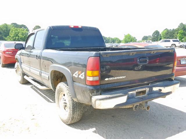 1GCHK23142F223137 - 2002 CHEVROLET SILVERADO BLACK photo 3