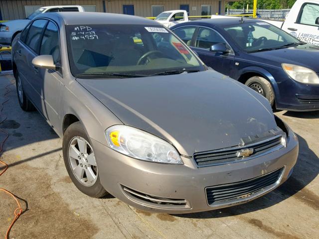 2G1WT55K379104757 - 2007 CHEVROLET IMPALA LT TAN photo 1