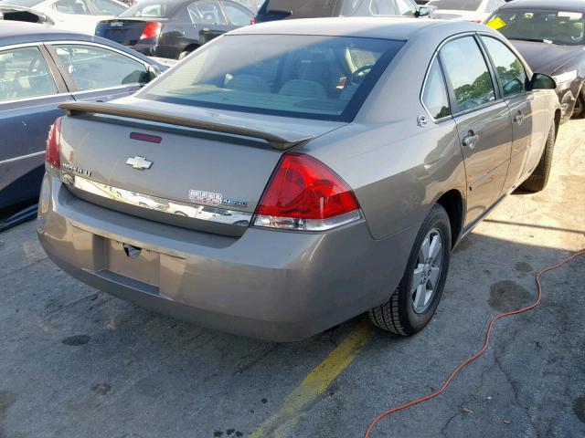 2G1WT55K379104757 - 2007 CHEVROLET IMPALA LT TAN photo 4