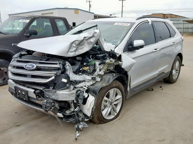 2FMPK3J97JBC55117 - 2018 FORD EDGE SEL SILVER photo 2