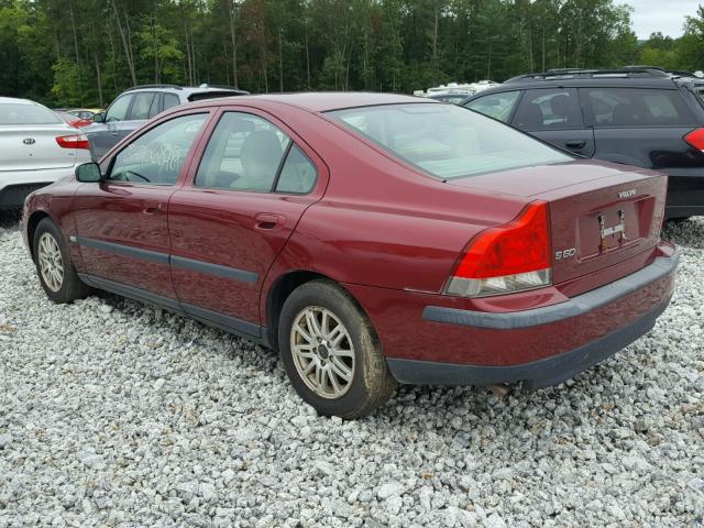 YV1RS64A242354582 - 2004 VOLVO S60 BURGUNDY photo 3