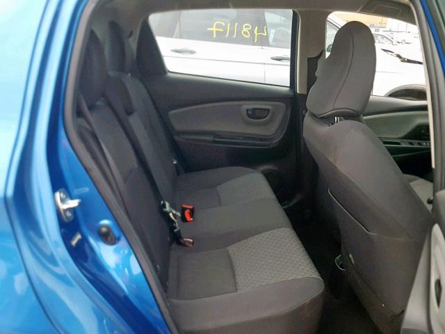 VNKKTUD33FA039591 - 2015 TOYOTA YARIS BLUE photo 6