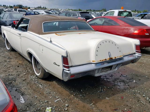 0Y89A850134 - 1970 LINCOLN MARK III WHITE photo 3