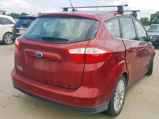 1FADP5CU9DL543611 - 2013 FORD C-MAX PREM RED photo 4