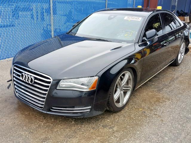 WAUAGAFD2DN008106 - 2013 AUDI A8 QUATTRO BLACK photo 2