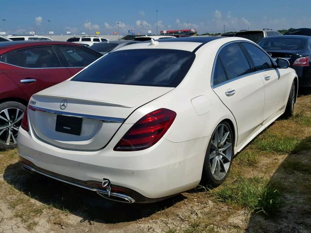 WDDUG8DB7JA412361 - 2018 MERCEDES-BENZ S 560 WHITE photo 4