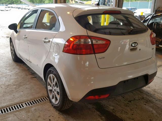 KNADM5A34E6410782 - 2014 KIA RIO LX WHITE photo 3