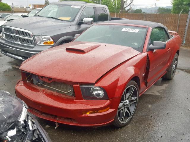 1ZVHT85H285201739 - 2008 FORD MUSTANG GT RED photo 2