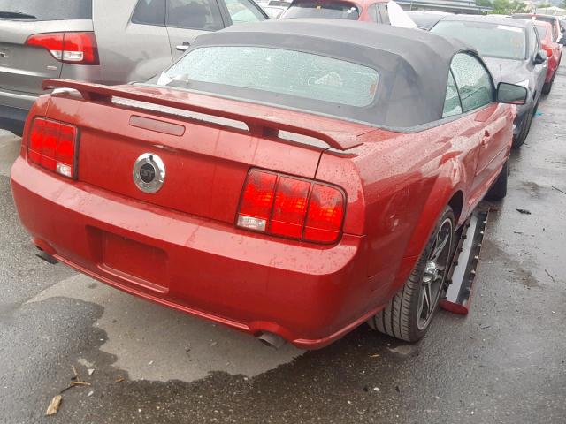 1ZVHT85H285201739 - 2008 FORD MUSTANG GT RED photo 4