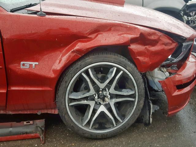 1ZVHT85H285201739 - 2008 FORD MUSTANG GT RED photo 9