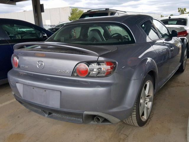 JM1FE17N740140720 - 2004 MAZDA RX8 GRAY photo 4